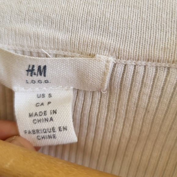 H&M Cream Ribbed Knit Top - Picture 2 of 7